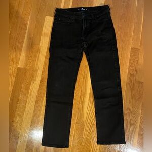 hollister black slim straight jeans (30x30)
